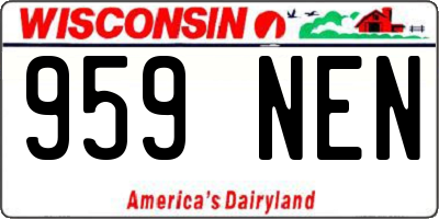 WI license plate 959NEN