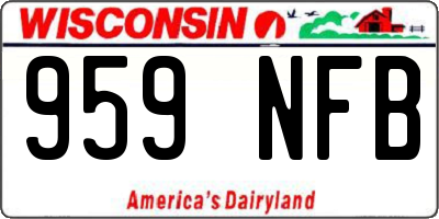 WI license plate 959NFB
