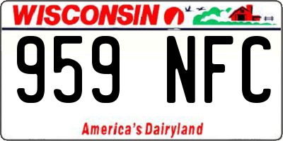 WI license plate 959NFC
