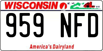 WI license plate 959NFD