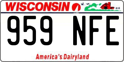 WI license plate 959NFE