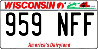 WI license plate 959NFF
