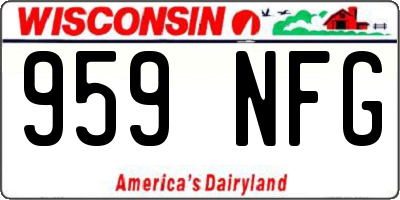 WI license plate 959NFG