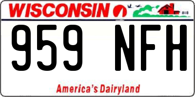 WI license plate 959NFH