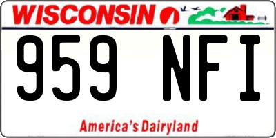 WI license plate 959NFI