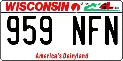 WI license plate 959NFN