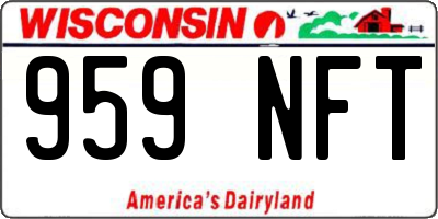 WI license plate 959NFT