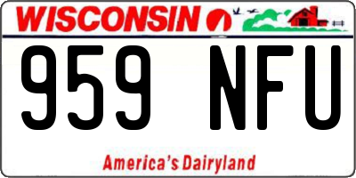 WI license plate 959NFU
