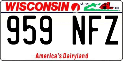 WI license plate 959NFZ