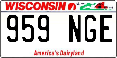 WI license plate 959NGE
