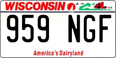 WI license plate 959NGF