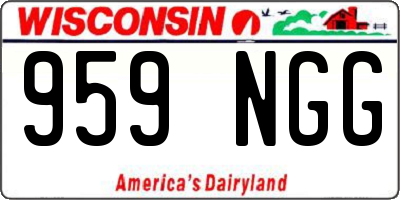 WI license plate 959NGG