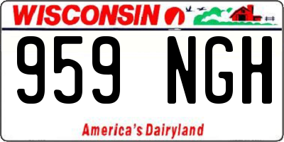 WI license plate 959NGH