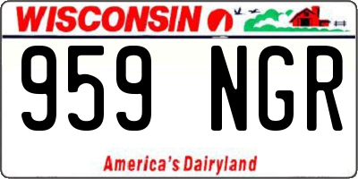 WI license plate 959NGR