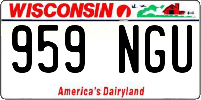 WI license plate 959NGU