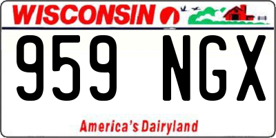 WI license plate 959NGX
