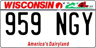WI license plate 959NGY