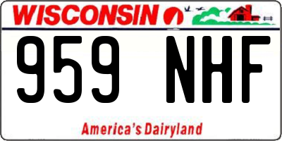 WI license plate 959NHF