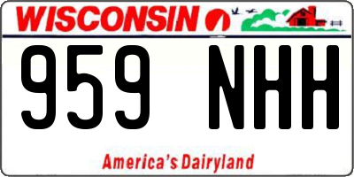 WI license plate 959NHH
