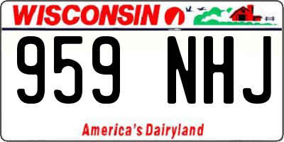 WI license plate 959NHJ