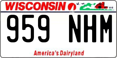 WI license plate 959NHM