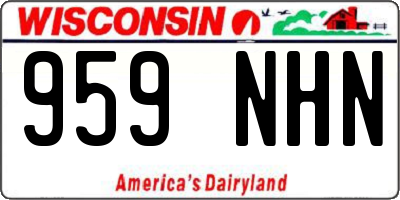 WI license plate 959NHN