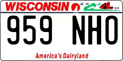 WI license plate 959NHO