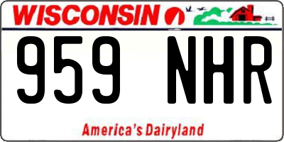 WI license plate 959NHR