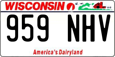 WI license plate 959NHV