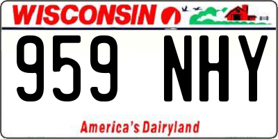 WI license plate 959NHY