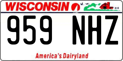 WI license plate 959NHZ