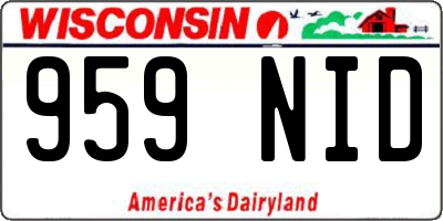 WI license plate 959NID