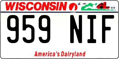 WI license plate 959NIF