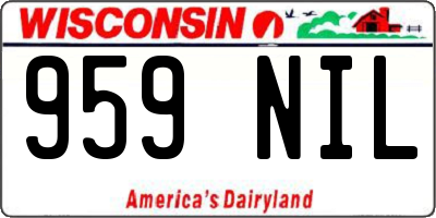 WI license plate 959NIL