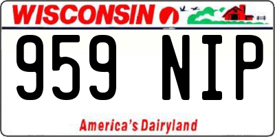 WI license plate 959NIP