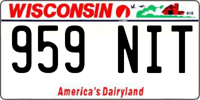 WI license plate 959NIT