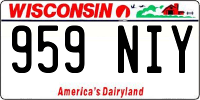 WI license plate 959NIY