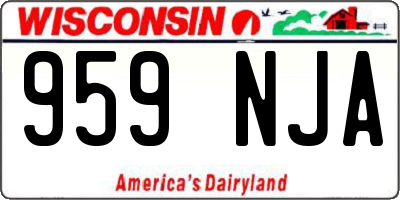 WI license plate 959NJA