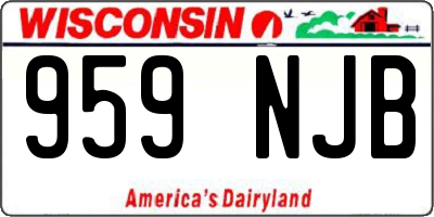 WI license plate 959NJB