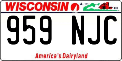 WI license plate 959NJC