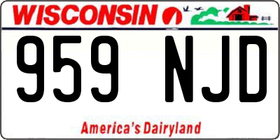 WI license plate 959NJD