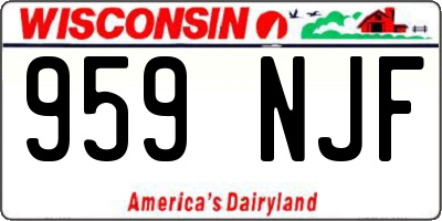 WI license plate 959NJF