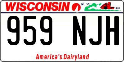 WI license plate 959NJH
