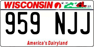 WI license plate 959NJJ