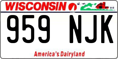 WI license plate 959NJK