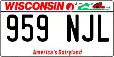 WI license plate 959NJL