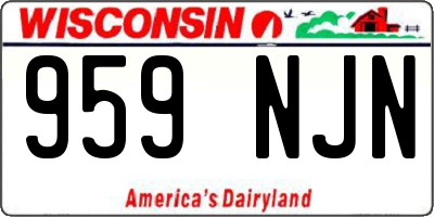 WI license plate 959NJN