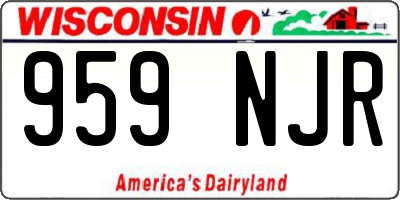 WI license plate 959NJR