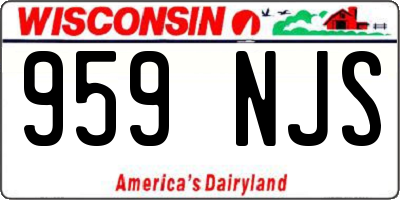WI license plate 959NJS