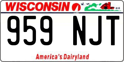 WI license plate 959NJT